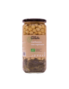 Garbanzos con espinacas Bio 720g Carlota Organic